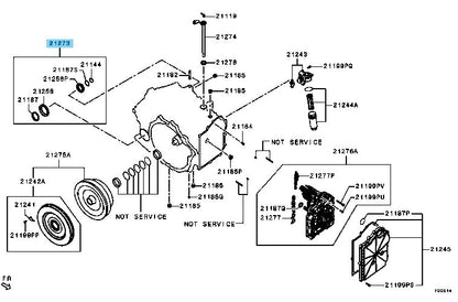 MITSUBISHI LANCER EVO鬩包ｽｶ郢晢ｽｻ繝ｻ・ｽ繝ｻ・ｩ CZ4A '08-09 Genuine M/T Case Diff Seal Kit 2509A010 OEM