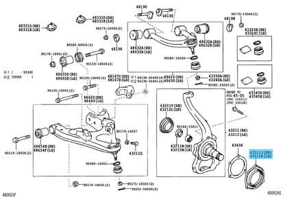 TOYOTA LAND CRUISER UZJ100 98-07 Genuine Fr/Dust Seal RH or LH 90313-99001 OEM