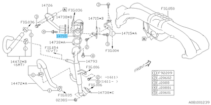 SUBARU WRX VAG 2015-2020 Genuine EGR Valve Control Assy 14710AA780 OEM