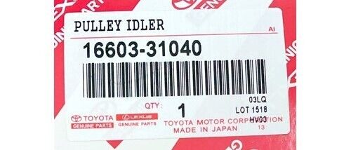 TOYOTA TACOMA GRN2## 07-09 Genuine Drive Belt Idler Pulley No.1 16603-31040 OEM