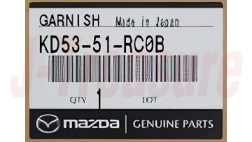 MAZDA CX-5 KE##W 2013-2016 Genuine Side Garnish 'B' RH KD53-51-RC0B OEM