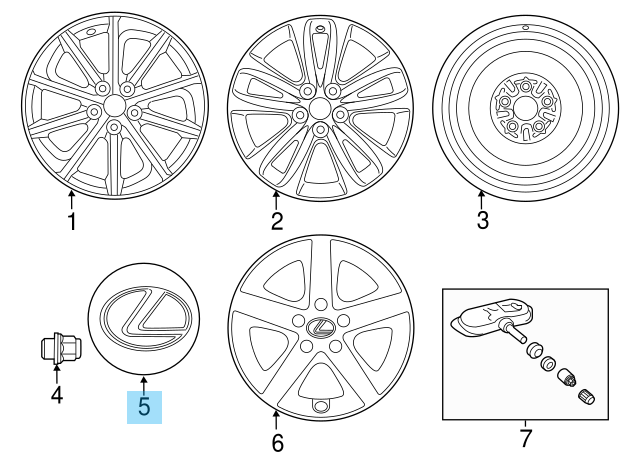 LEXUS CT200h 12-17 Genuine Wheel Center Cap Ornament Black 4Set 42603-76021 OEM