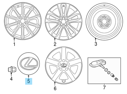 LEXUS CT200h 12-17 Genuine Wheel Center Cap Ornament Black 4Set 42603-76021 OEM