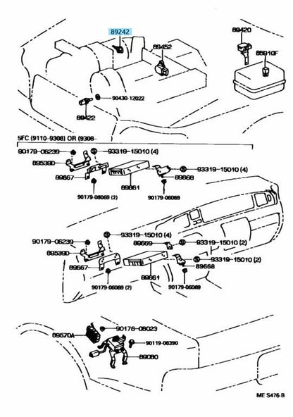 TOYOTA Genuine Inlet Air Temperature Sensor (E.F.I.) 89424-24010 8942424010 OEM