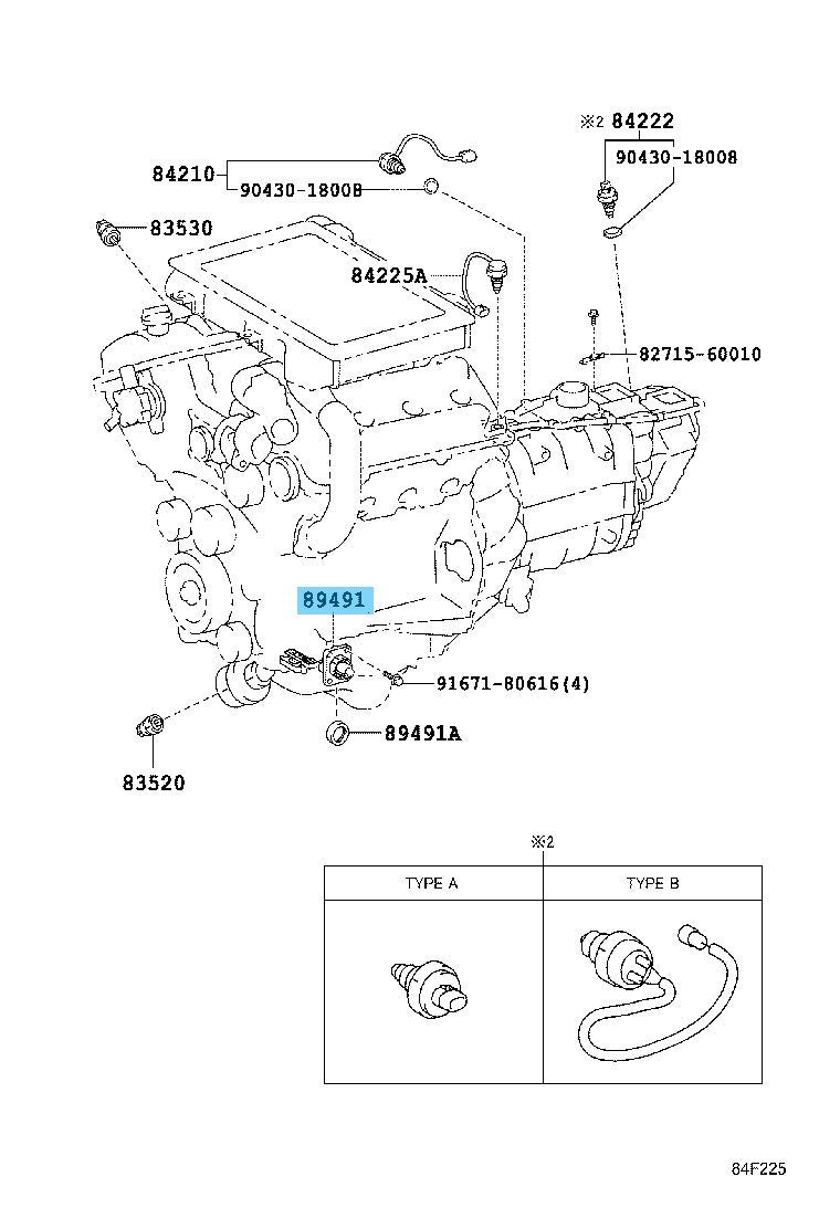 TOYOTA LAND CRUISER VDJ7# VDJ200 Genuine Engine Oil Level Sensor 89491-60100 OEM