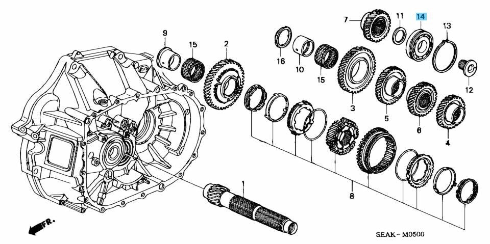 HONDA INTEGRA DC5 ACURA RSX 02-06 Genuine Bearing Ball 30x2x17 91004-PPP-014 OEM
