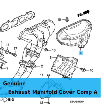 HONDA S2000 AP1 '00-09 Genuine Exhaust Manifold Cover Comp A 18120-PCX-010 OEM