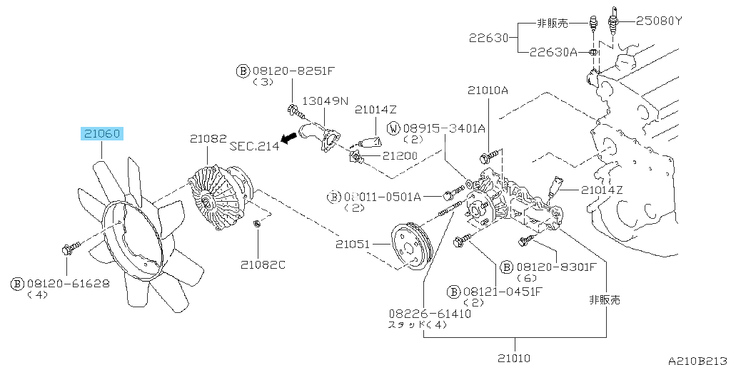 NISSAN SKYLINE GT-R BNR34 Genuine Radiator Cooling Fan 9 Blade 21060-5L300 OEM