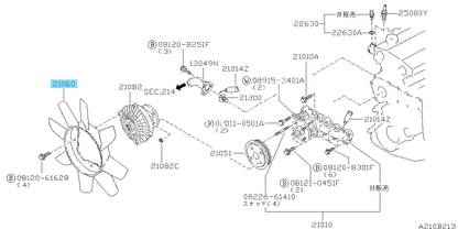 NISSAN SKYLINE GT-R BNR34 Genuine Radiator Cooling Fan 9 Blade 21060-5L300 OEM