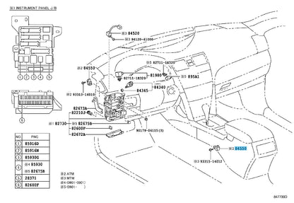TOYOTA CAMRY ACV30 ACV40 '92-09 Genuine Parking Brake Switch Assy 84550-33010
