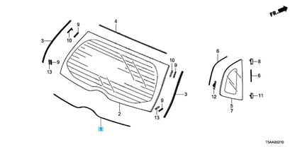 HONDA FIT 2015-2020 Genuine Windshield Dam Rubber 73127-TY0-000 OEM