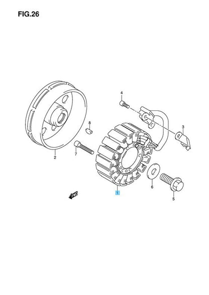 SUZUKI HAYABUSA GSX1300R 1999-2007 Genuine Stator Assy 32101-24F10 OEM
