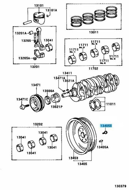 TOYOTA LEXUS Genuine Flywheel Setting Bolt 90910-02103 8pcs Set OEM