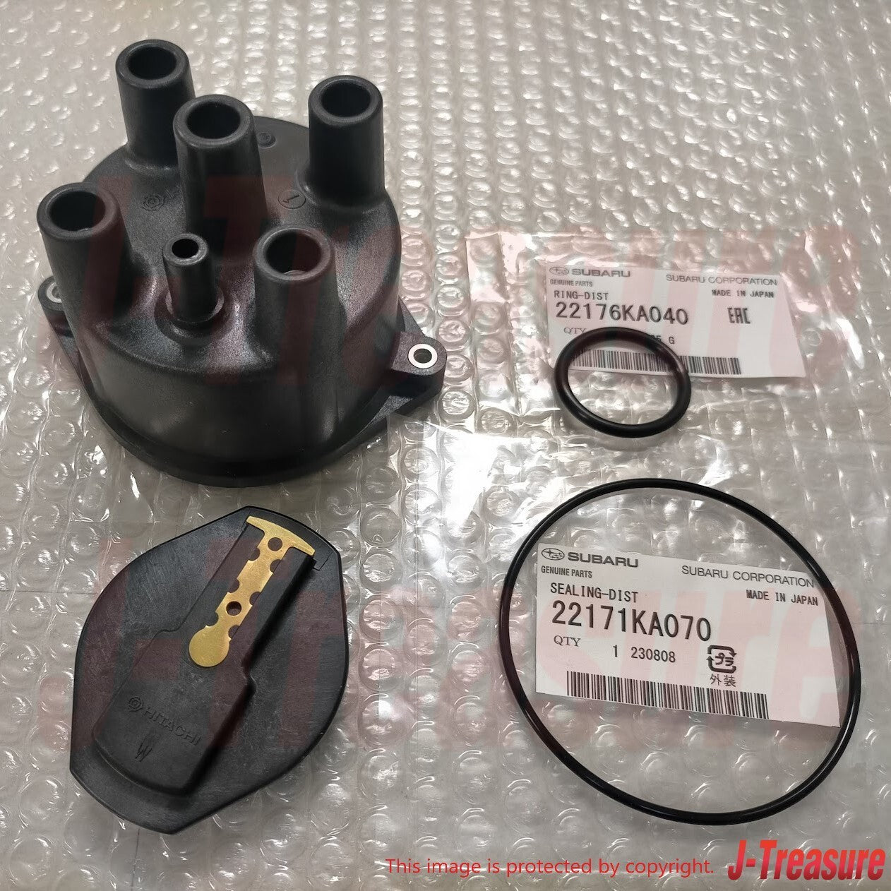 SUBARU SAMBAR KS3 KV3 Genuine Distributor Cap Rotor Head O-ring 4pces Set OEM