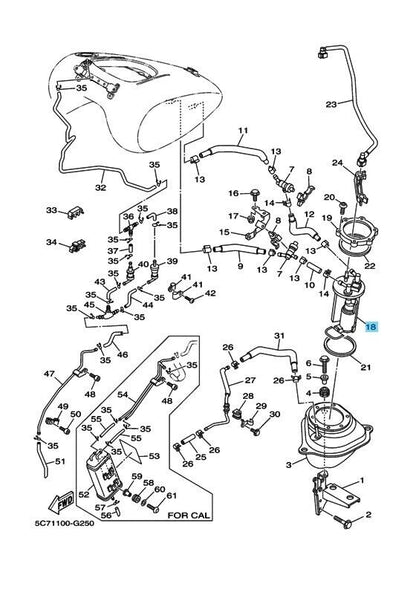 YAMAHA RAIDER XV1900CU 2008-2017 Genuine Fuel Pump Comp 1D7-13907-01-00 OEM