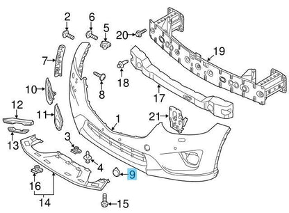 MAZDA CX-5 KE 13-16 Genuine Front Bumper Tow Eye Cap Cover KD45-50-A12-BB OEM