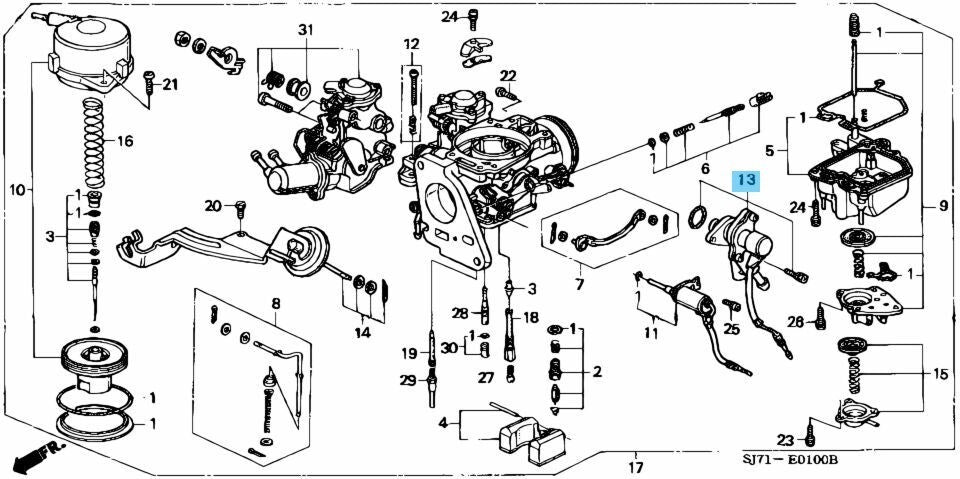 HONDA ACTY VAN TRACK HA# HH# 89-99 Genuine Air & Slow Cut Solenoid Valve Set OEM
