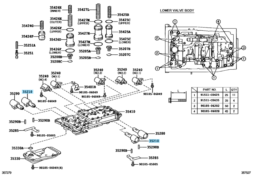 TOYOTA LEXUS Genuine Clutch Control Solenoid Valve Assembly 35210-50010 OEM