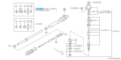 SUBARU FORESTER SG9 SH9 09-13 Genuine Repair Kit for Power Steering 34190AG001