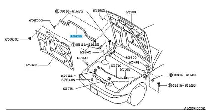 NISSAN 240SX S13 1989-1994 Genuine Front Hood Seal 65810-40F00 OEM