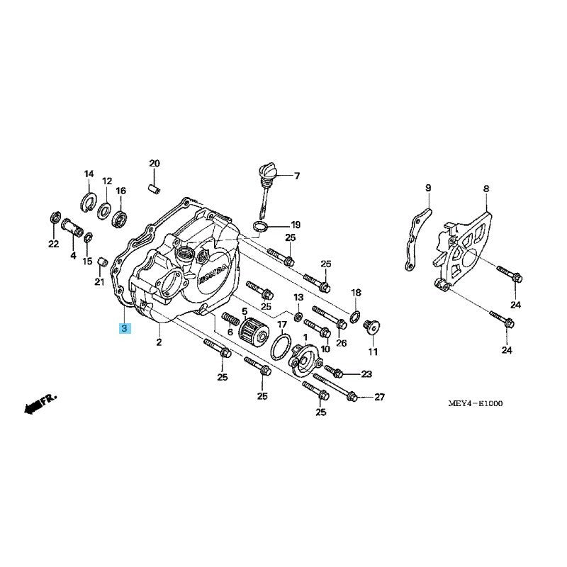 HONDA CRF450X 驕ｯ・ｶ郢晢ｽｻ5-09 '12-17 Genuine Crankcase Cover Gasket 11395-MEY-672 OEM