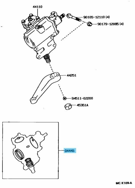 TOYOTA LAND CRUISER FZJ80 91-97 Genuine Power Steering Gear Gasket Kit OEM