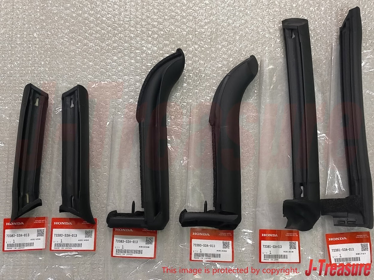 HONDA S2000 S2K AP1 AP2 Genuine Weatherstrip Roof Corner Right Left 6pcs Set OEM