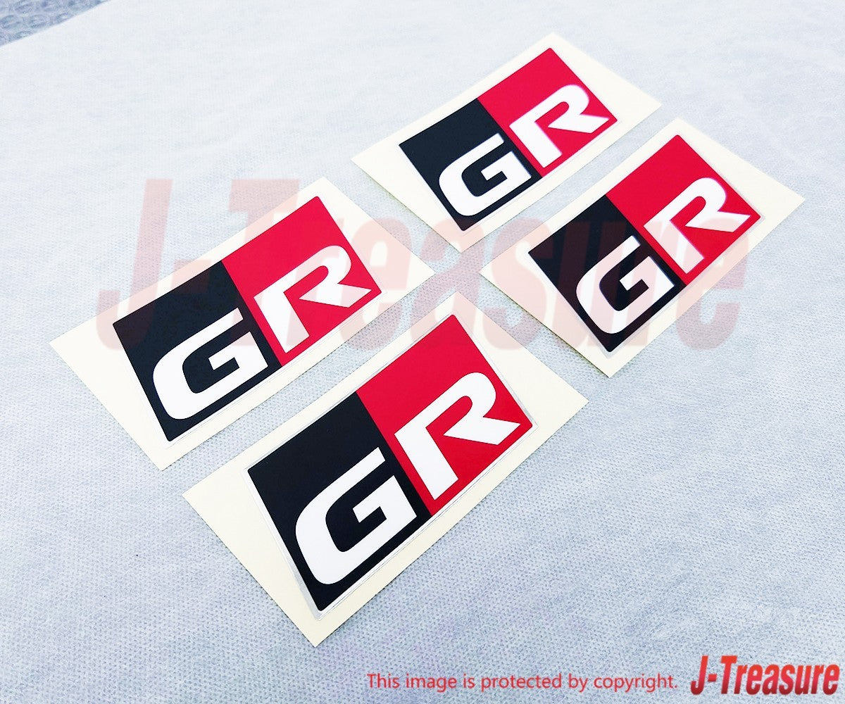 TOYOTA GR SPORT Genuine GR Logo Discharge Tape 100mm x 55mm Set of 4 MS373-00001
