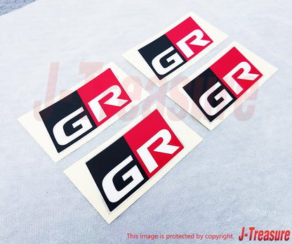 TOYOTA GR SPORT Genuine GR Logo Discharge Tape 100mm x 55mm Set of 4 MS373-00001