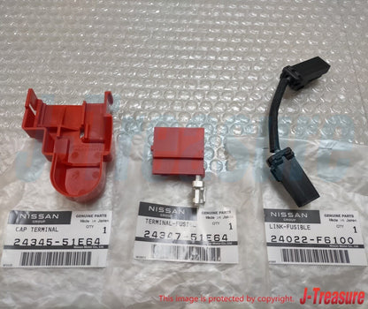 NISSAN SKYLINE BNR32 Genuine Cover Battery Terminal Fusible Cap Link Set OEM