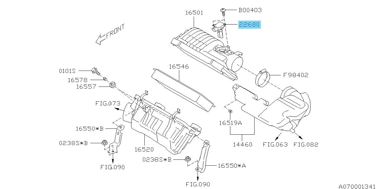 SUBARU XV Crosstrek GP# 13-15 16-17 Genuine Air Flow Meter Assy 22680AA380 OEM