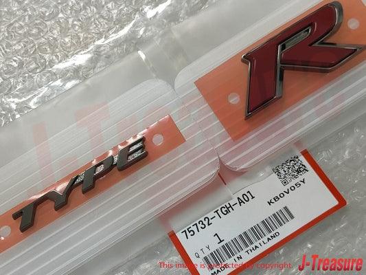 HONDA CIVIC TYPE-R FK8 2017-2021 Genuine Front Grille Plate "TypeR" Emblem OEM
