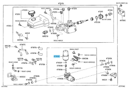 TOYOTA TUNDRA UCK30 03-05 Genuine Brake Booster Accumulator Assy 47950-60010 OEM