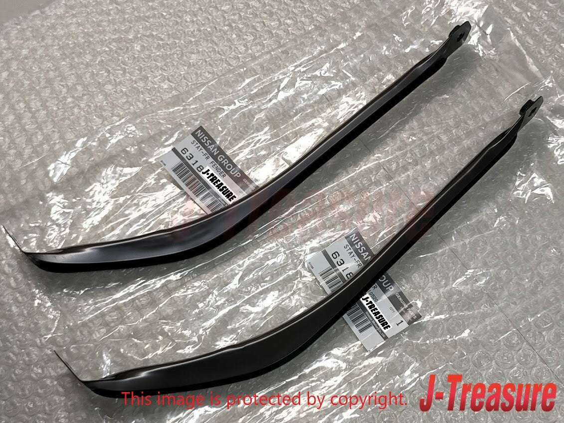 NISSAN 180SX 240SX RPS13 Genuine Front Fender Stay Bracket 2 Set 63182-60F00 OEM