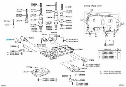 TOYOTA LEXUS Automatic Transmission Pressure Control Solenoid 35290-34010 OEM