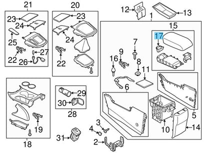 MAZDA CX-5 KE### 2013-2016 Genuine Console Lid Lock KA0G-64-45YA-02 OEM