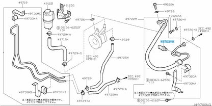 NISSAN INFINITI FX35 FX45 03-08 Power Steering Pressure Sensor 49763-WL000 OEM