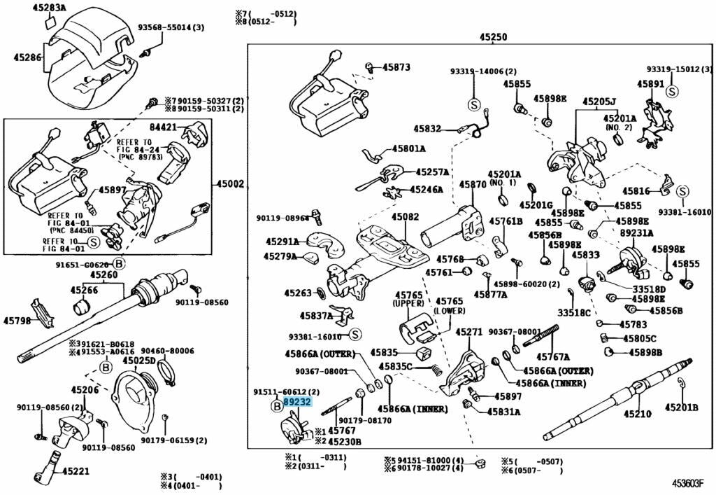LEXUS LS430 UCF30 04-06 Genuine Steering Power Telescopic Motor 89232-50050 OEM