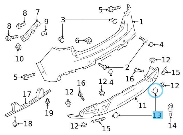 MAZDA MAZDA 3 BP 2019-2023 Genuine Towing Hook Bracket Cover BCKN-50-EK1 OEM