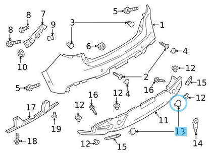 MAZDA MAZDA 3 BP 2019-2023 Genuine Towing Hook Bracket Cover BCKN-50-EK1 OEM
