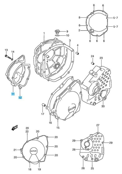 SUZUKI GSX750F Katana 98-06 Genuine Signal Generator Cover & Gasket Set OEM