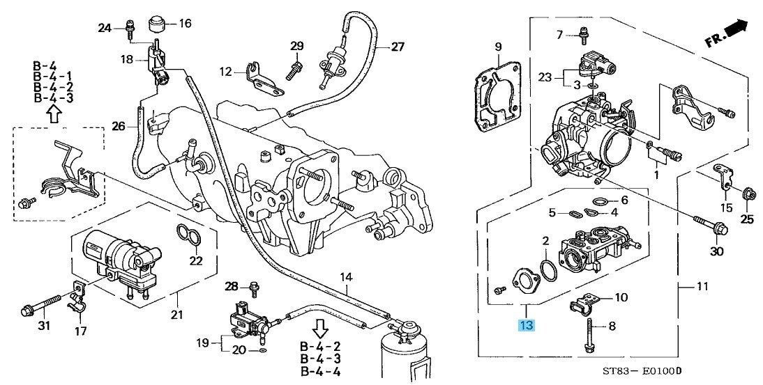 HONDA ACURA INTEGRA DB7 1994-2000 Genuine Fast Idle Valve 16500-P0A-A51 OEM