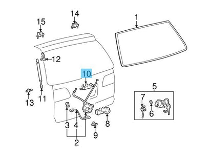 TOYOTA SEQUOIA UCK45 2001-2007 Genuine Rear Hatch Outside Handle 69090-0C080 OEM