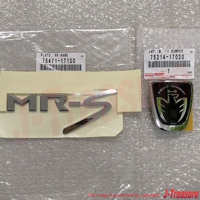 TOYOTA MR2 MR-S ZZW30 Roadster Spyder Genuine Front Black & Rear MR-S Emblem Set