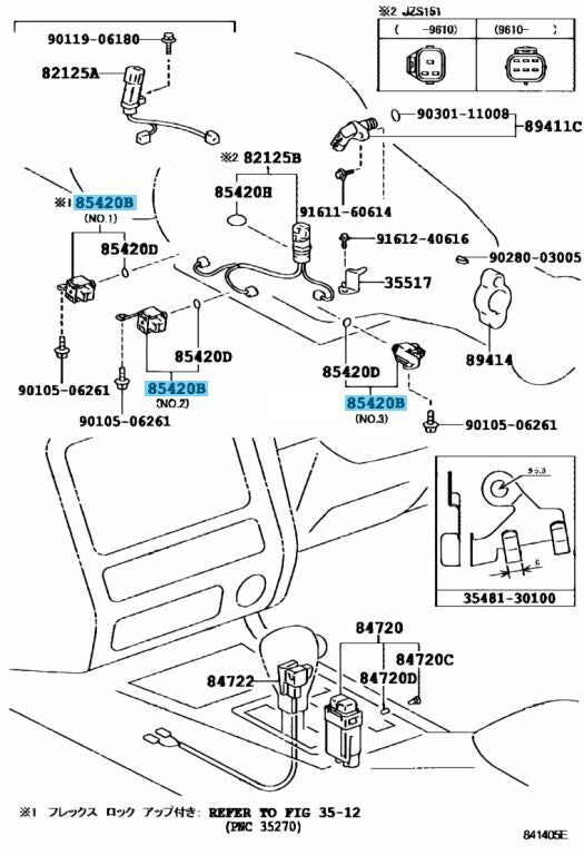 TOYOTA Genuine Automatic Transmission Control Solenoid Assy 85420-21090 OEM