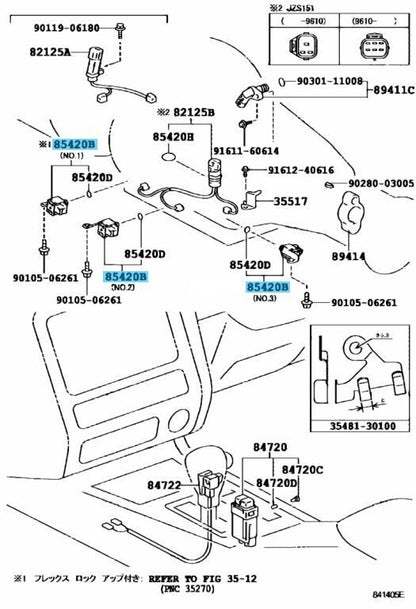 TOYOTA Genuine Automatic Transmission Control Solenoid Assy 85420-21090 OEM