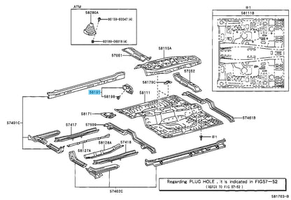 TOYOTA LEXUS GX470 UZJ120L 2003-2009 Genuine Front Floor Footrest 58190-60080 OE