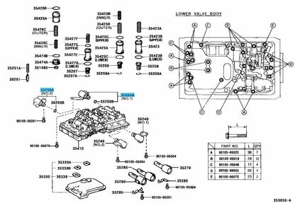 TOYOTA LAND CRUISER LEXUS LX470 Genuine Transmission Solenoid 35250-50030 OEM