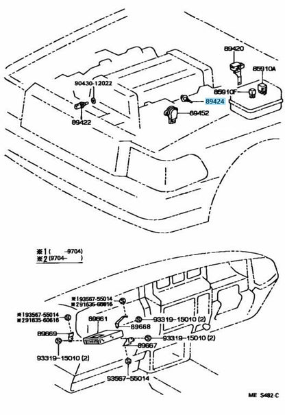 TOYOTA Genuine Inlet Air Temperature Sensor (E.F.I.) 89424-24010 8942424010 OEM