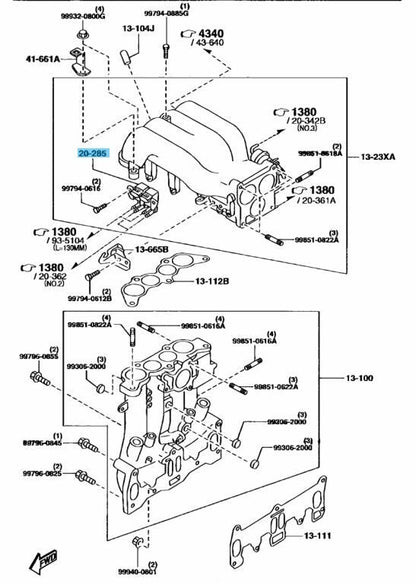 MAZDA RX-7 FD FD3S Genuine Turbo Solenoid Duty Valve N3A1-20-285 OEM